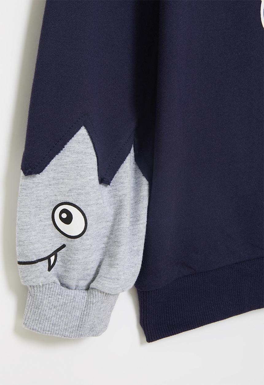 Pop Candy - Boys monster sweatshirt - navy