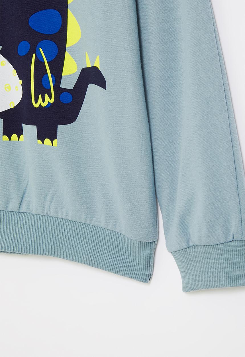 Pop Candy - Dino graphic sweatshirt - light blue
