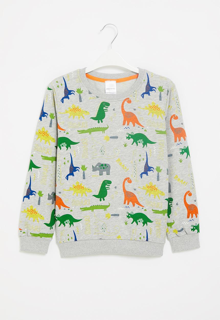 Pop Candy - Dino aop sweatshirt - grey