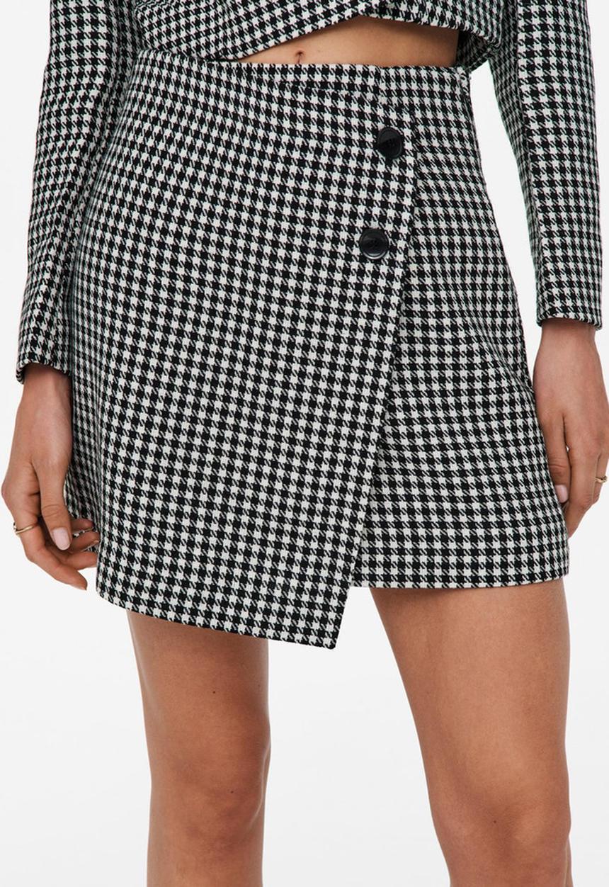 ONLY - Gloss-nadina high waist skirt - black & white 