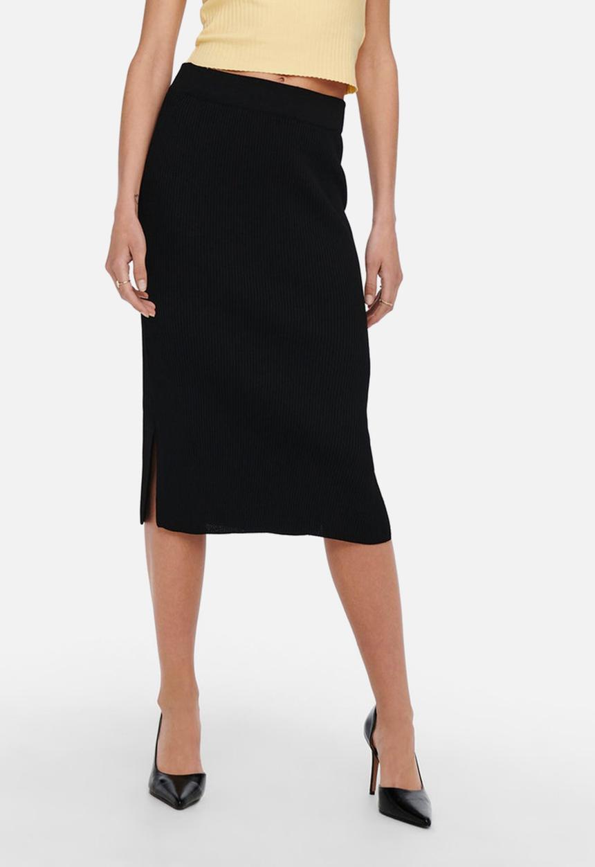 ONLY - Peach pencil midi skirt - black