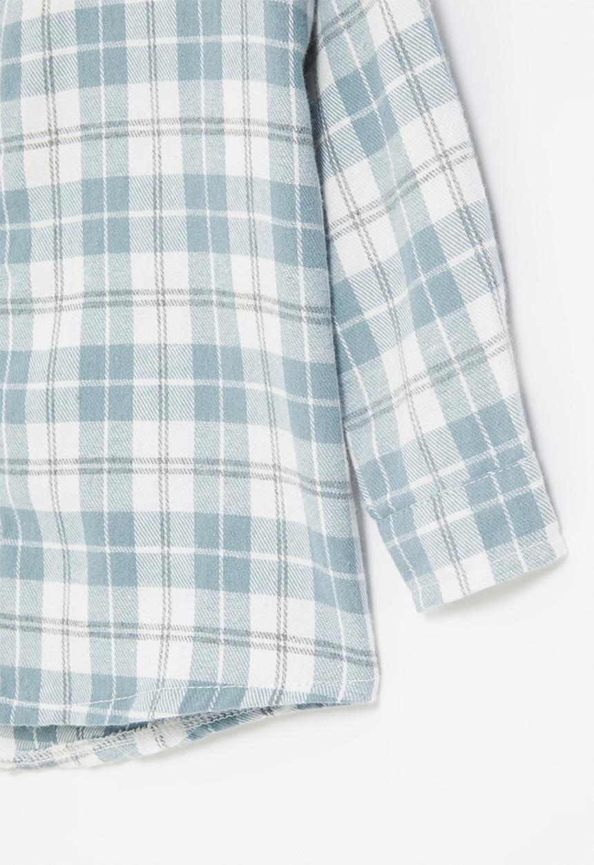 Pop Candy - Baby boys check shirt - blue