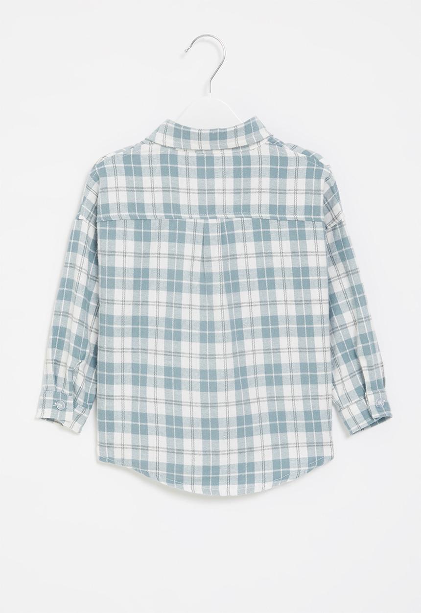 Pop Candy - Baby boys check shirt - blue