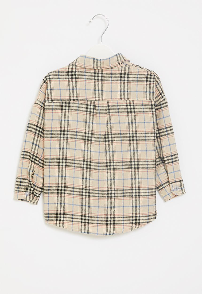 Pop Candy - Baby boys check shirt - natural