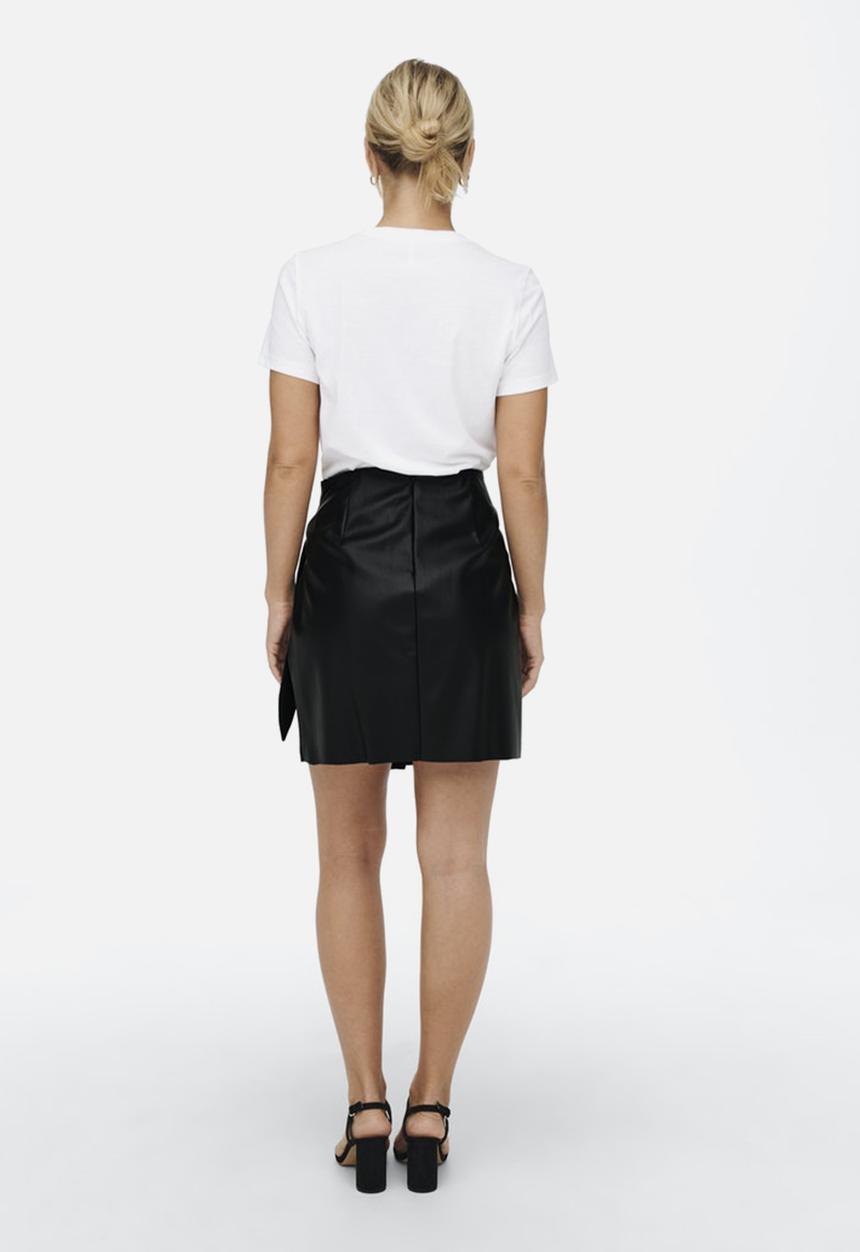 ONLY - Olivia faux leather skirt - black