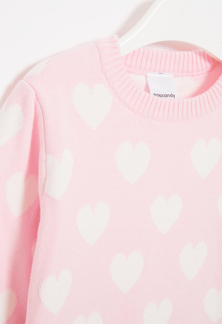 Pop Candy - Knitted heart jersey - pink