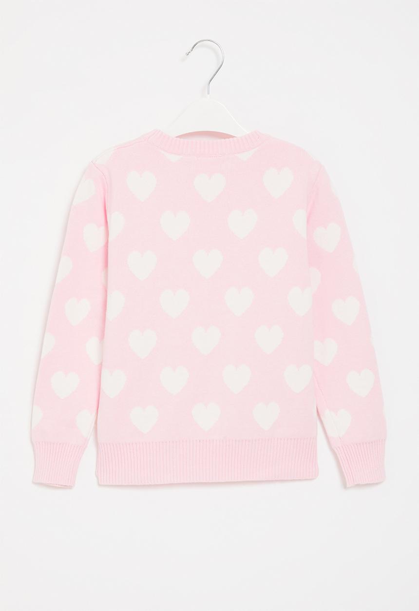 Pop Candy - Knitted heart jersey - pink
