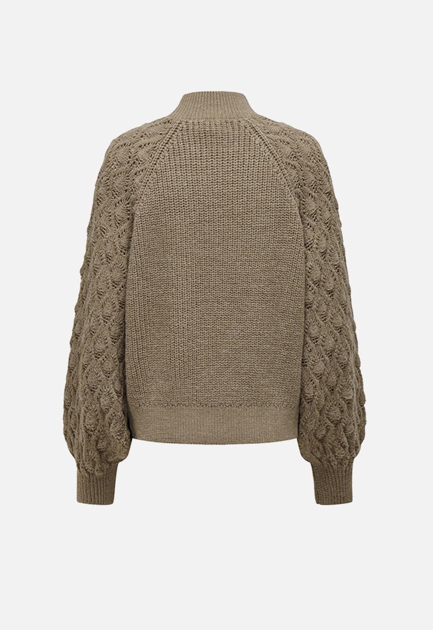ONLY - Freeze long sleeve highneck pullover knit - tannin