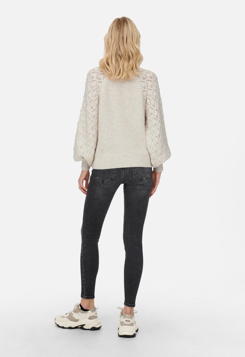 ONLY - Freeze long sleeve highneck pullover knit - birch