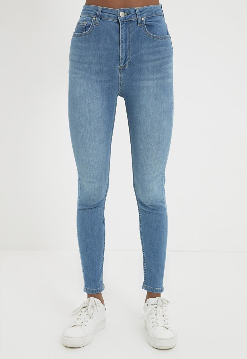 Trendyol - High waist skinny jeans - blue