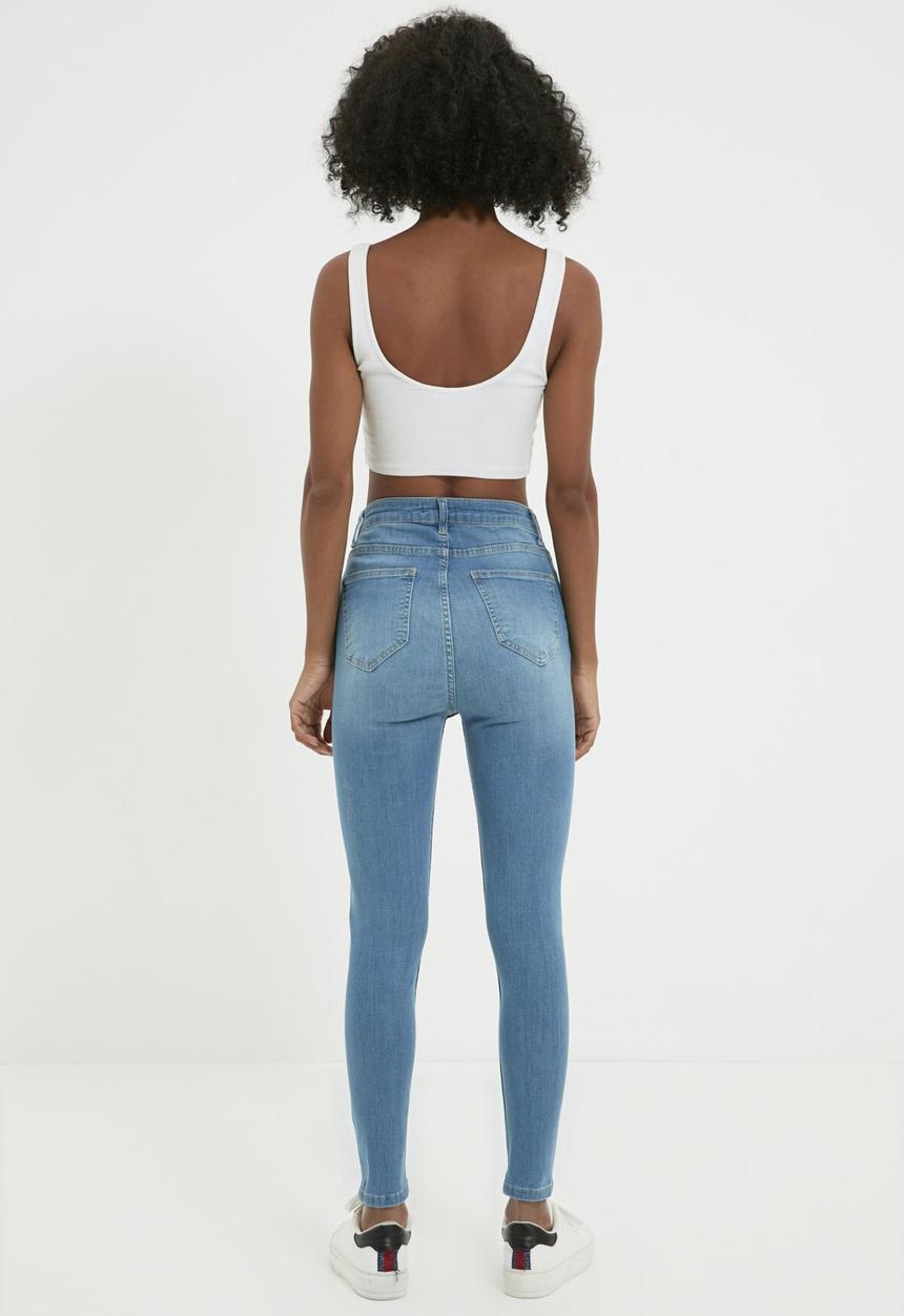 Trendyol - High waist skinny jeans - blue