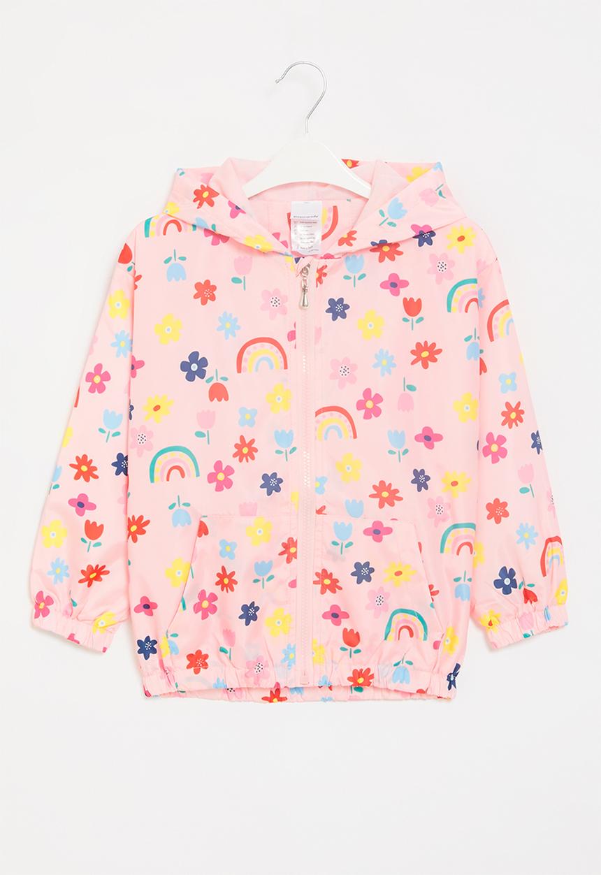 Pop Candy - Rainbow printed windbreaker - pink