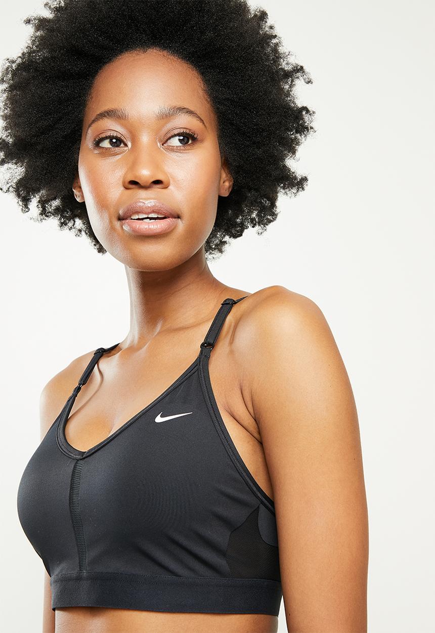 Nike - Nk df indy v-neck bra - black & white