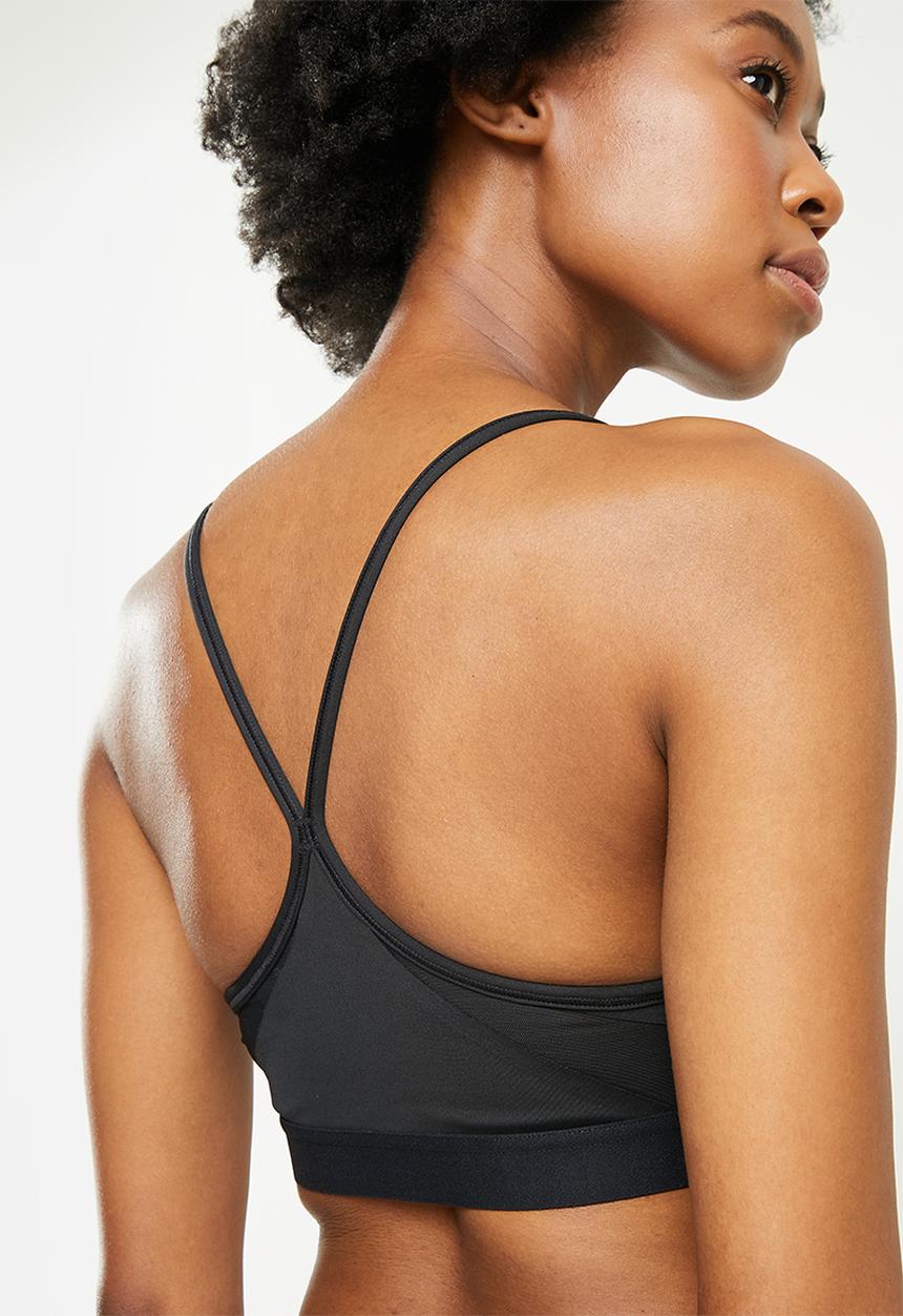 Nike - Nk df indy v-neck bra - black & white