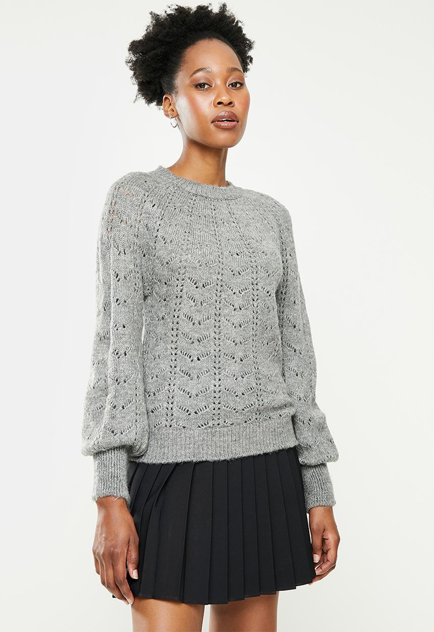 Trendyol - Crew neck knit sweater  - grey