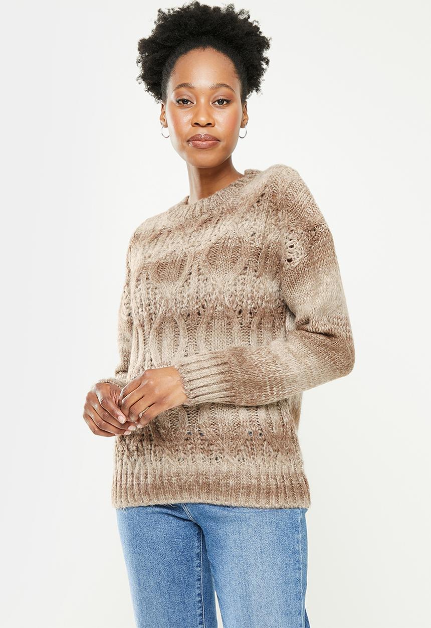 Trendyol - Knitted detailed knit sweater - mink