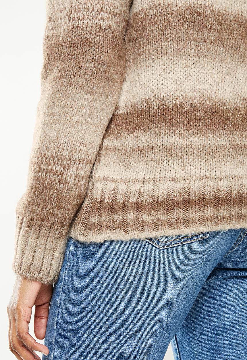 Trendyol - Knitted detailed knit sweater - mink