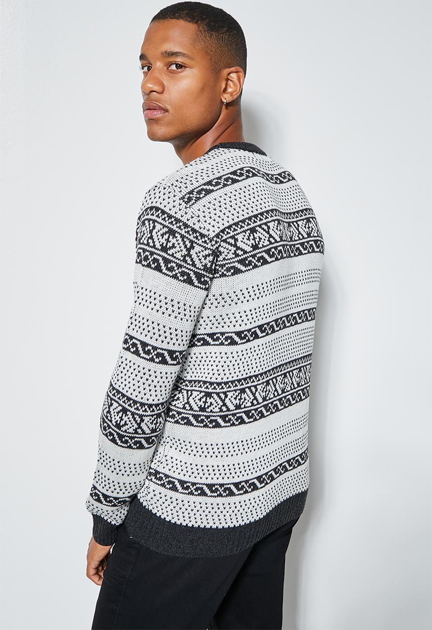 Superbalist - Fairisle pattern crew knit - milk