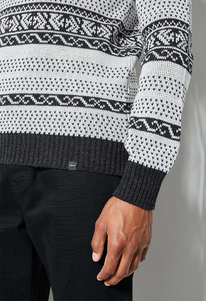 Superbalist - Fairisle pattern crew knit - milk