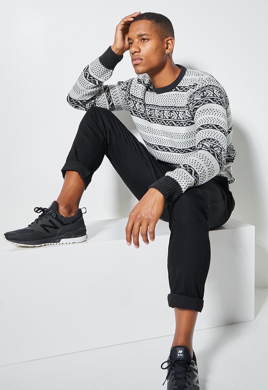 Superbalist - Fairisle pattern crew knit - milk