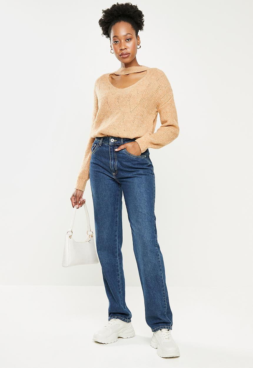 Trendyol - Collar detailed knitwear sweater - camel