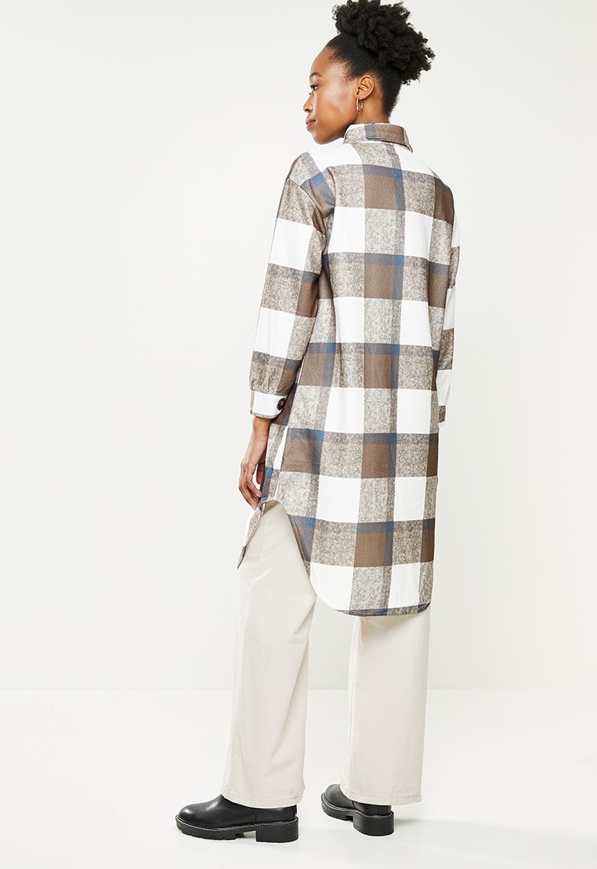 dailyfriday - Shacket - brown & white 