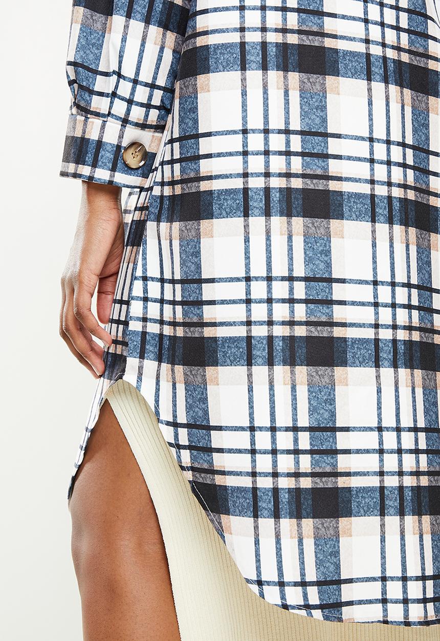 dailyfriday - Check longer length jacket - multi 