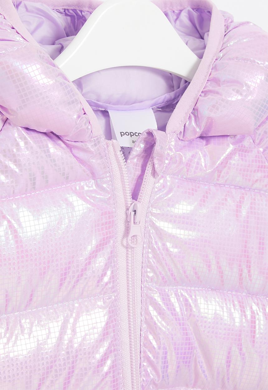 Pop Candy - Iridescent puffer jacket - purple
