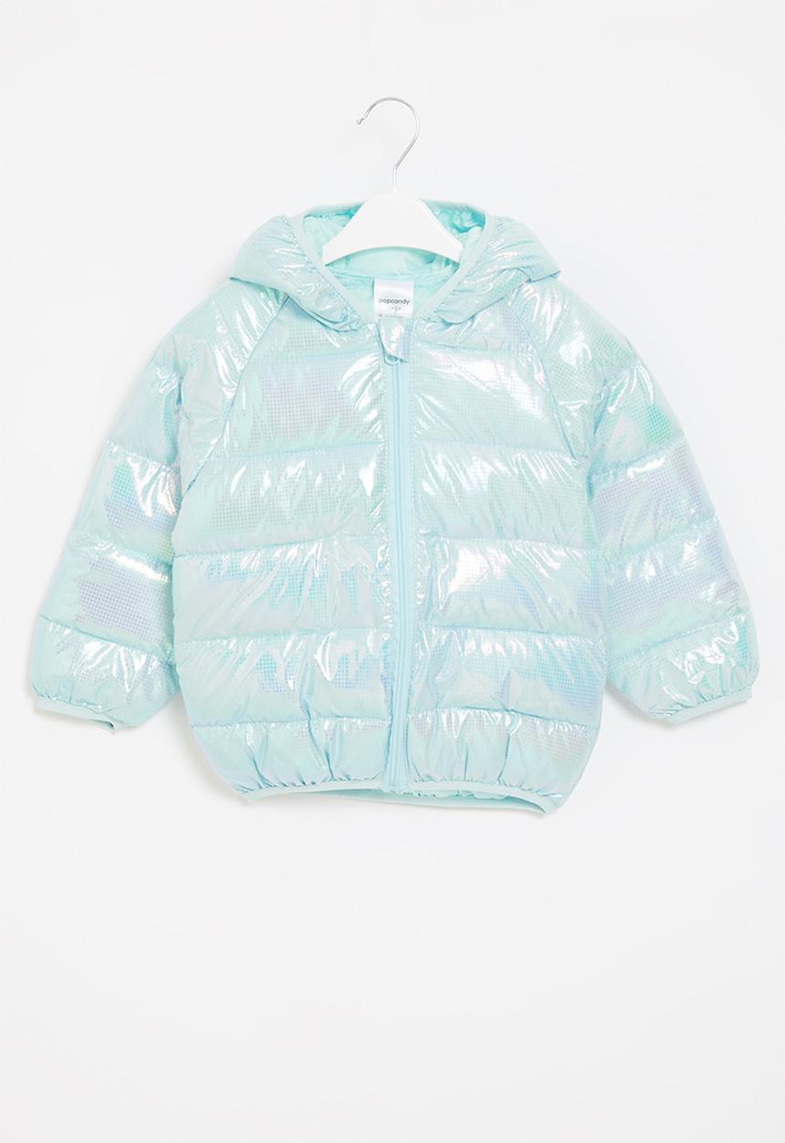 Pop Candy - Iridescent puffer jacket - blue