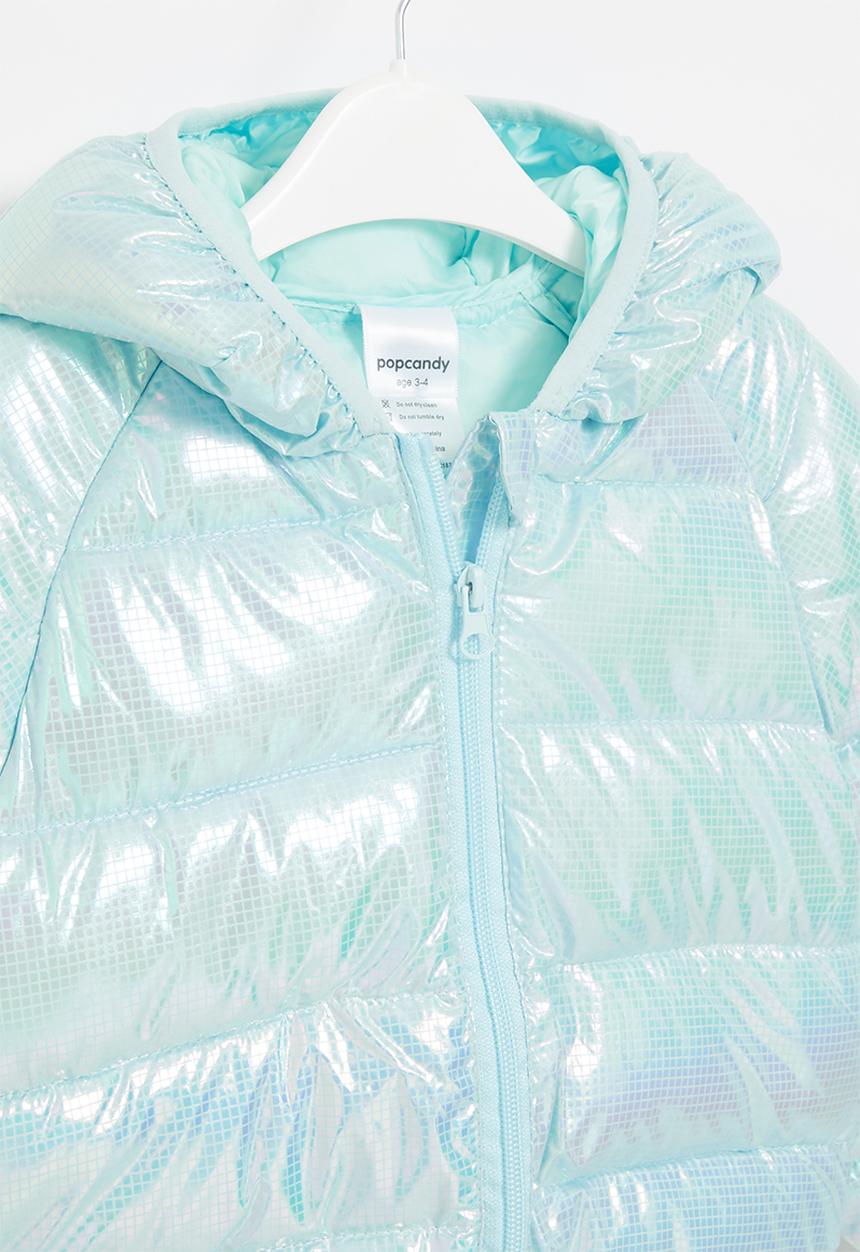 Pop Candy - Iridescent puffer jacket - blue