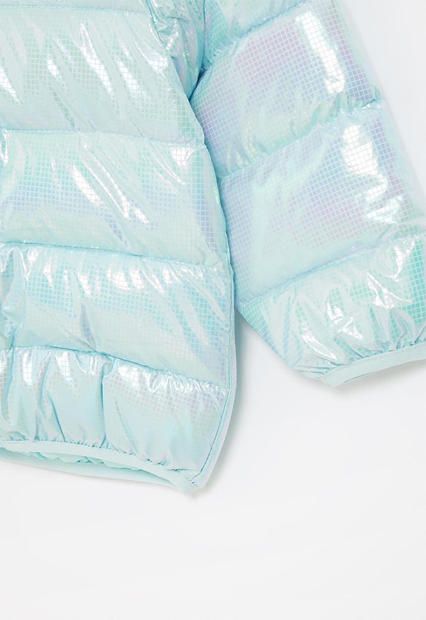 Pop Candy - Iridescent puffer jacket - blue