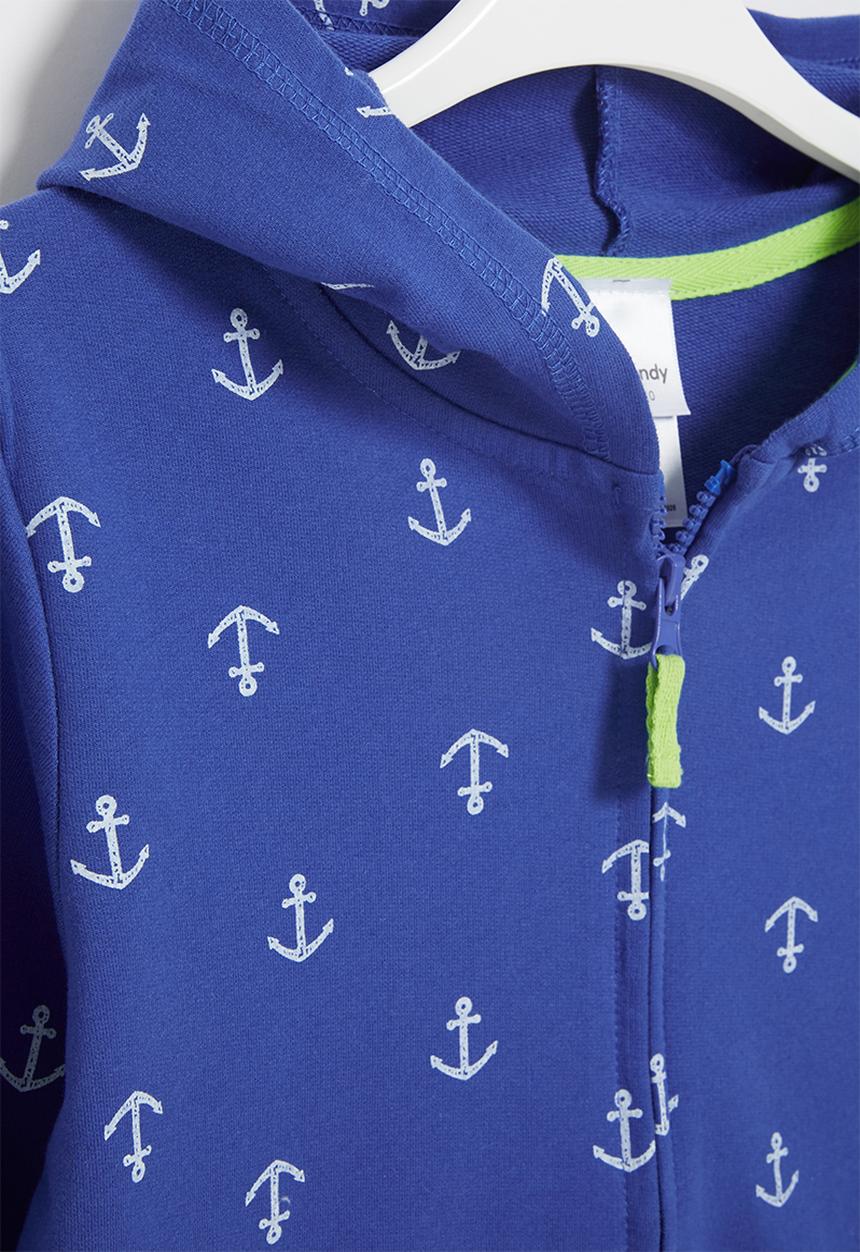 Pop Candy - Boys aop hooded jacket - blue