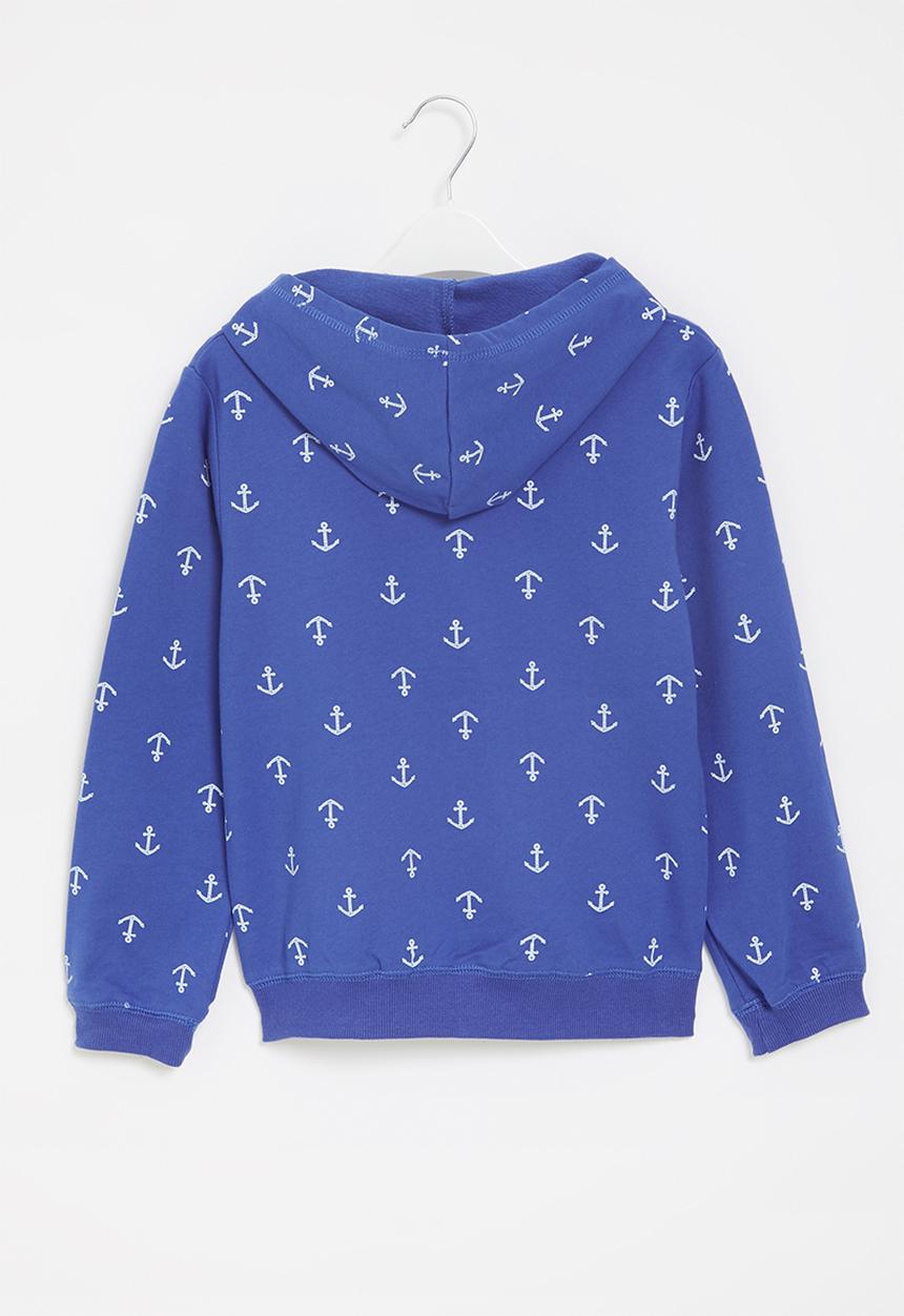 Pop Candy - Boys aop hooded jacket - blue