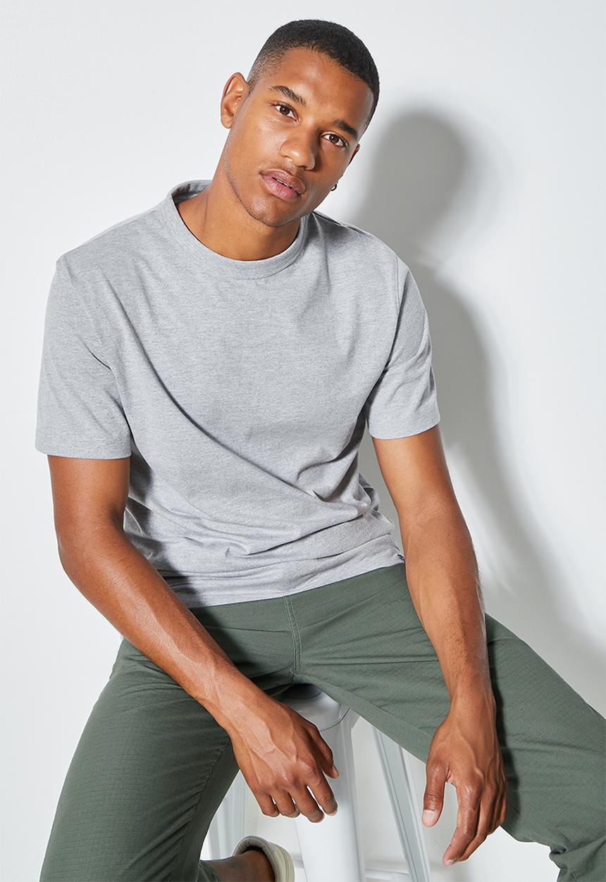 Superbalist - Aaron relaxed fit crew tee - grey melange