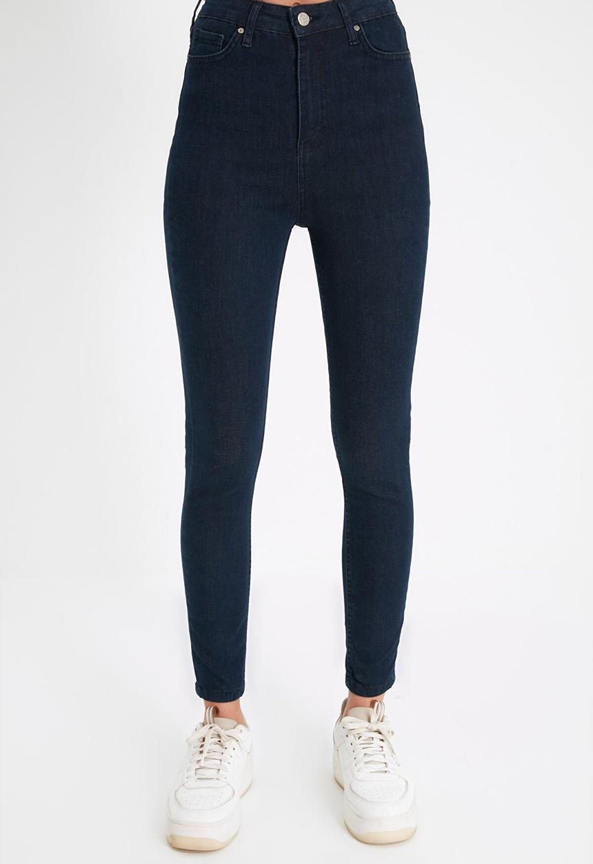 Trendyol - High waist skinny jeans  - dark blue