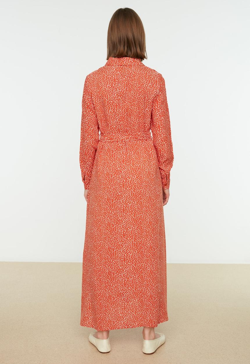 Trendyol - Shirt collar dress - cinnamon