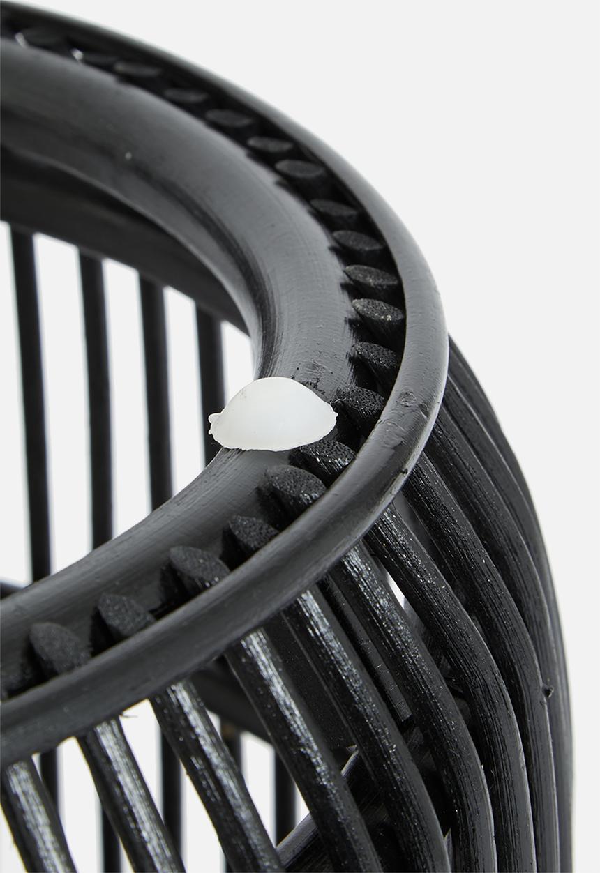 Sixth Floor - Marlow rattan stool - black