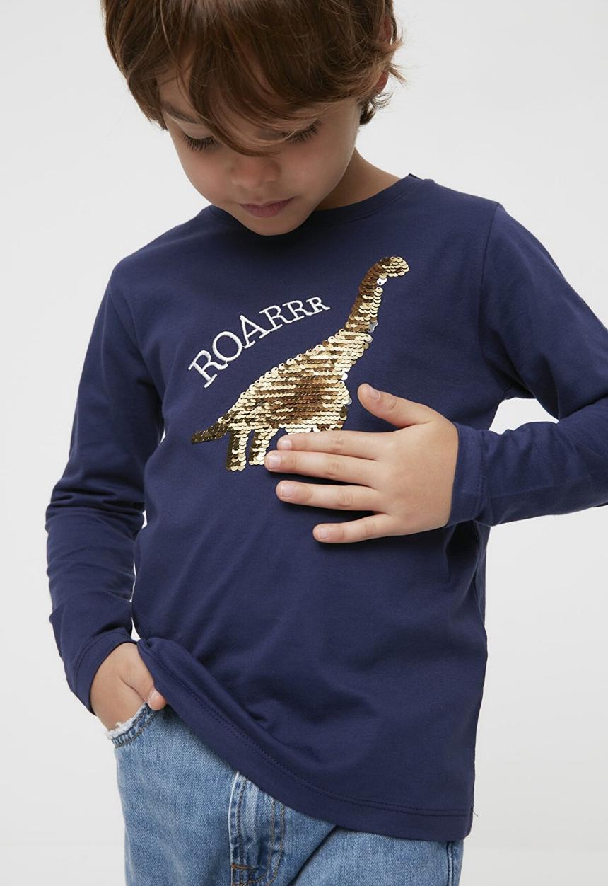 Trendyol - Roar long sleeve tee - navy