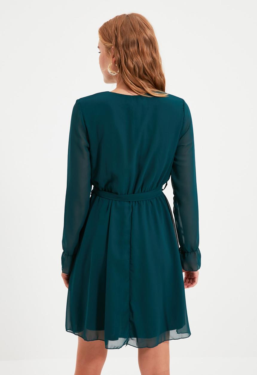 Trendyol - Belted dress - emerald green