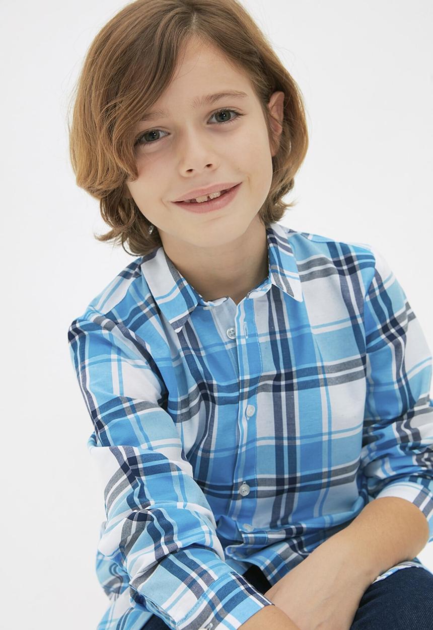 Trendyol - Checkered shirt - blue