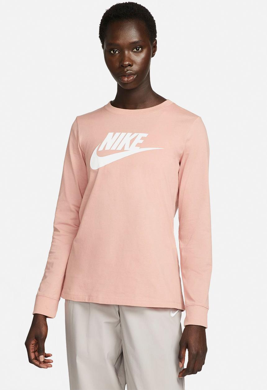 Nike - Nsw tee essntl ls icon ftr - rose whisper/white