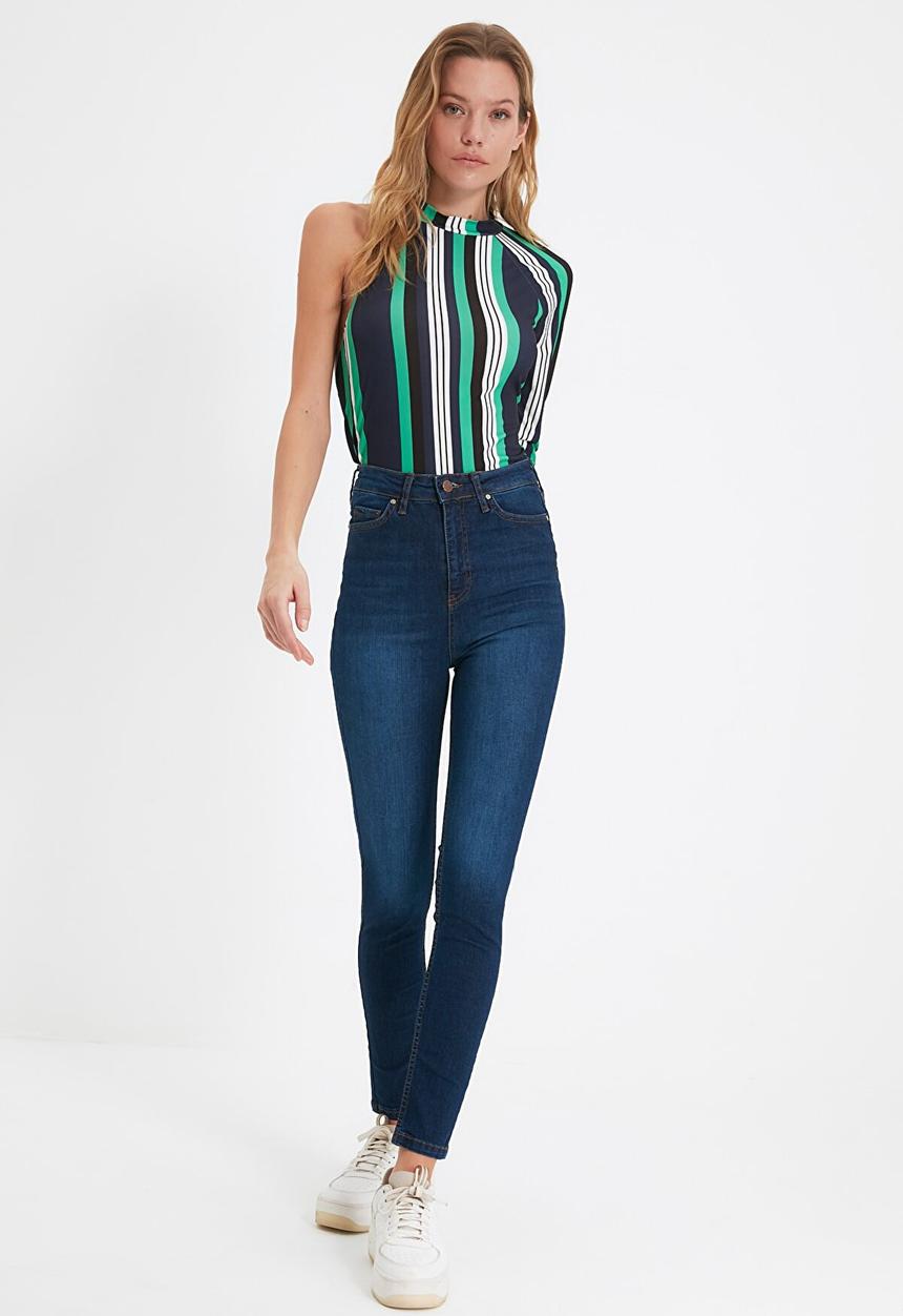 Trendyol - High waist skinny jeans - navy