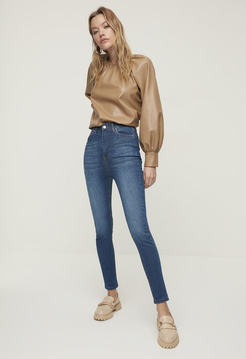 Trendyol - High waist skinny jeans - blue