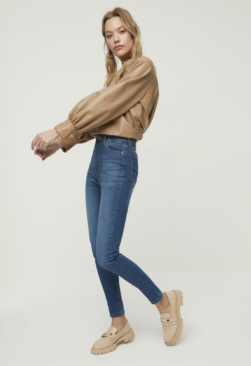 Trendyol - High waist skinny jeans - blue