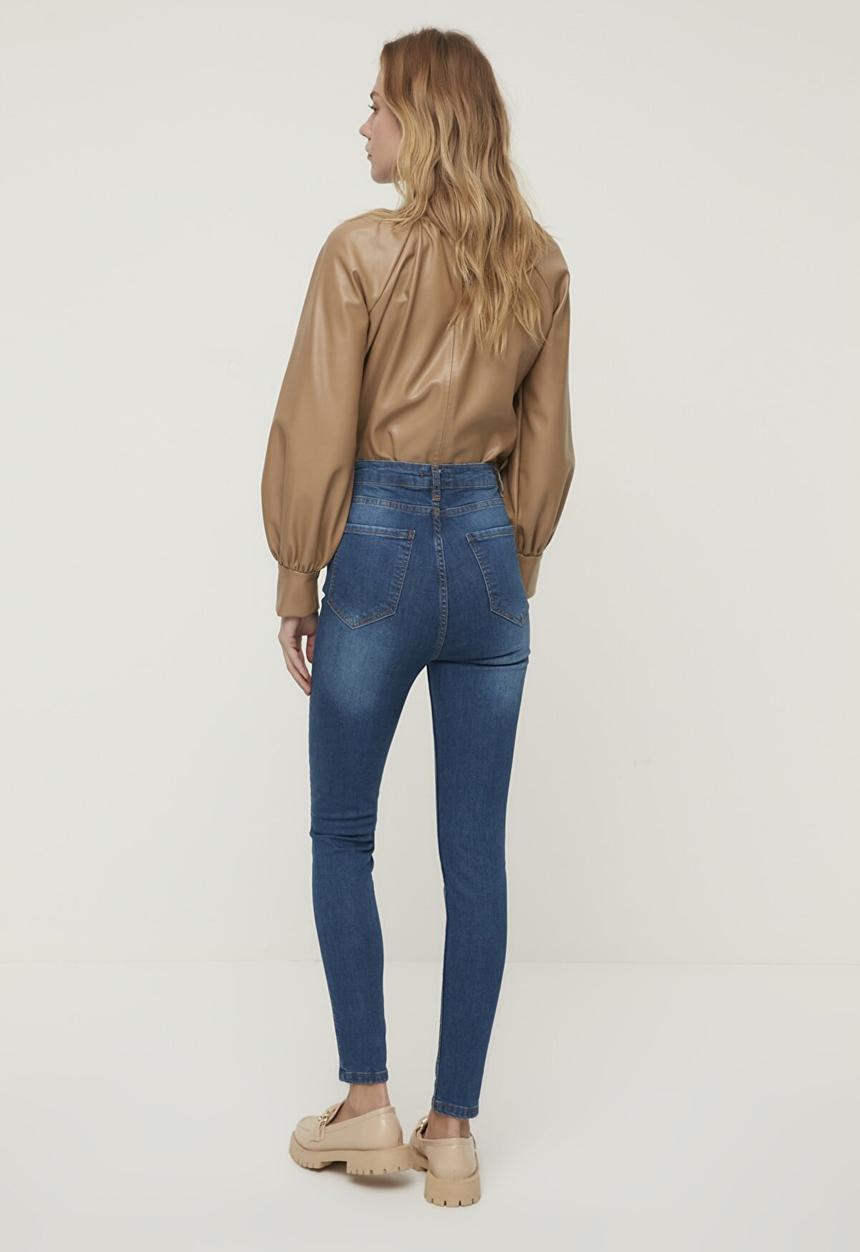 Trendyol - High waist skinny jeans - blue