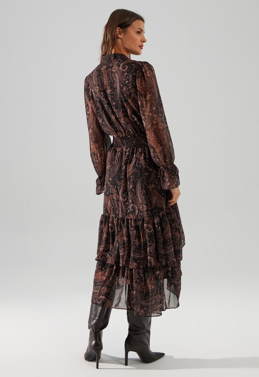 Trendyol - Ruffle dress - brown 