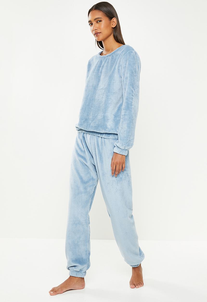 dailyfriday - Sleep top & jogger set - light blue