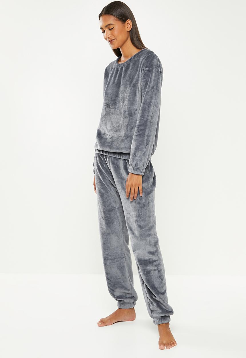 dailyfriday - Sleep top & jogger set - dark grey