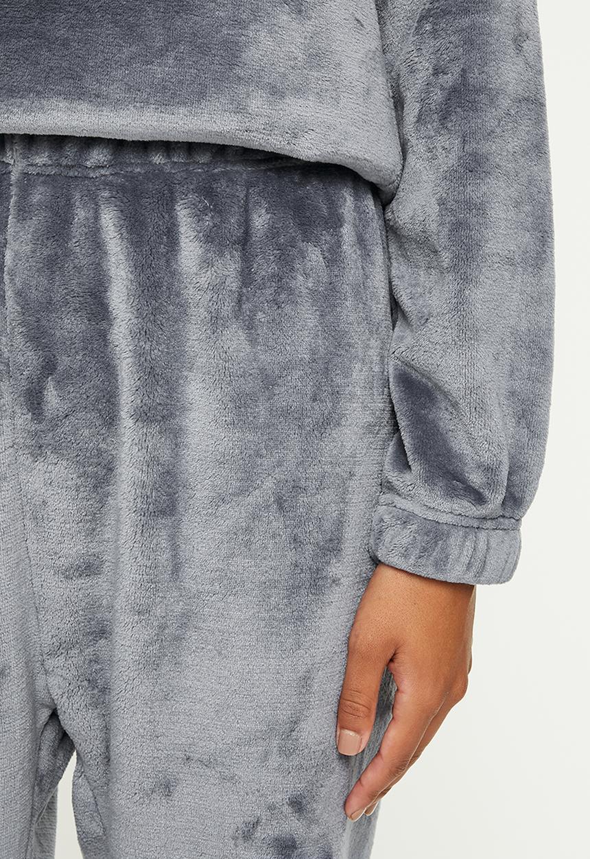 dailyfriday - Sleep top & jogger set - dark grey