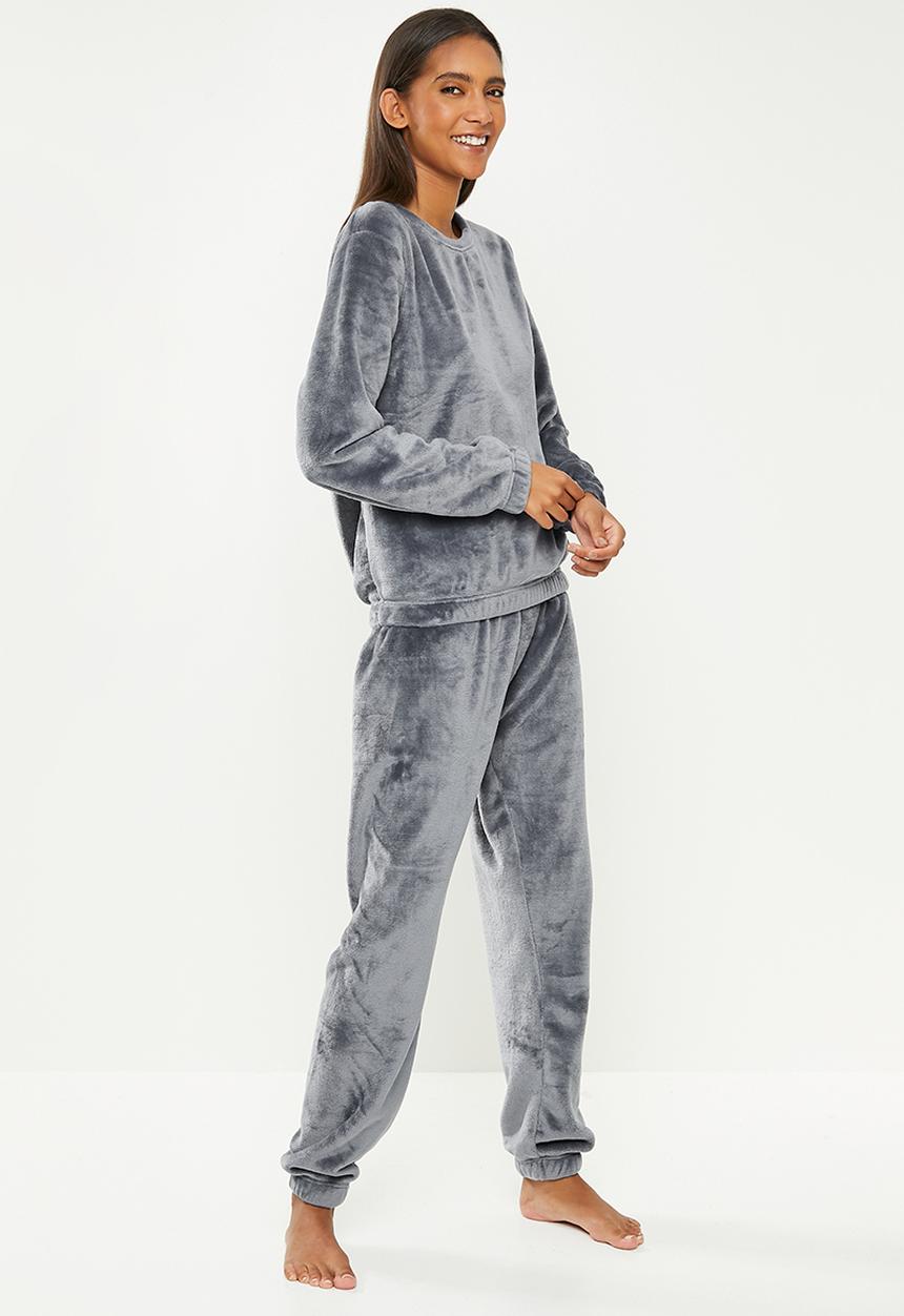 dailyfriday - Sleep top & jogger set - dark grey